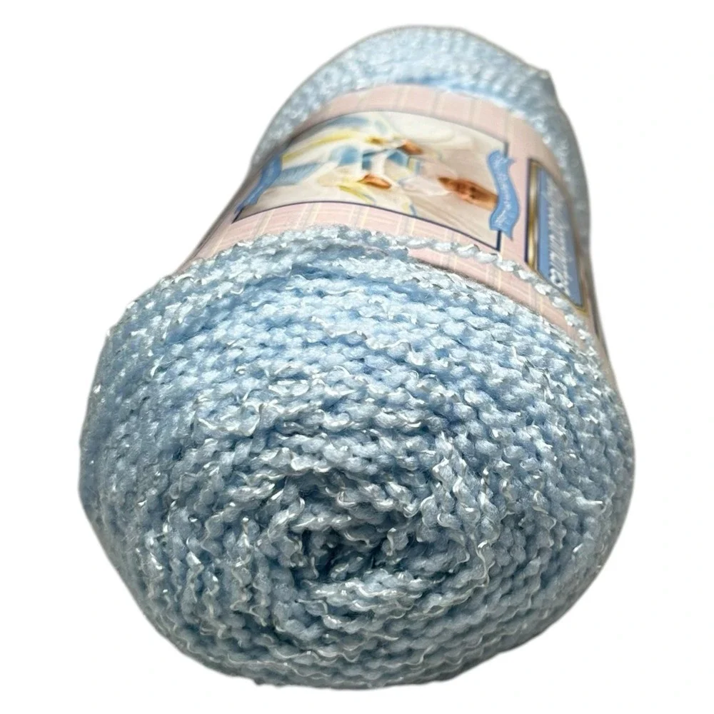 Bernat Baby Coordinates Yarn Soft Blue Blanket Yarn Full Skien 5.6oz 160g 01009